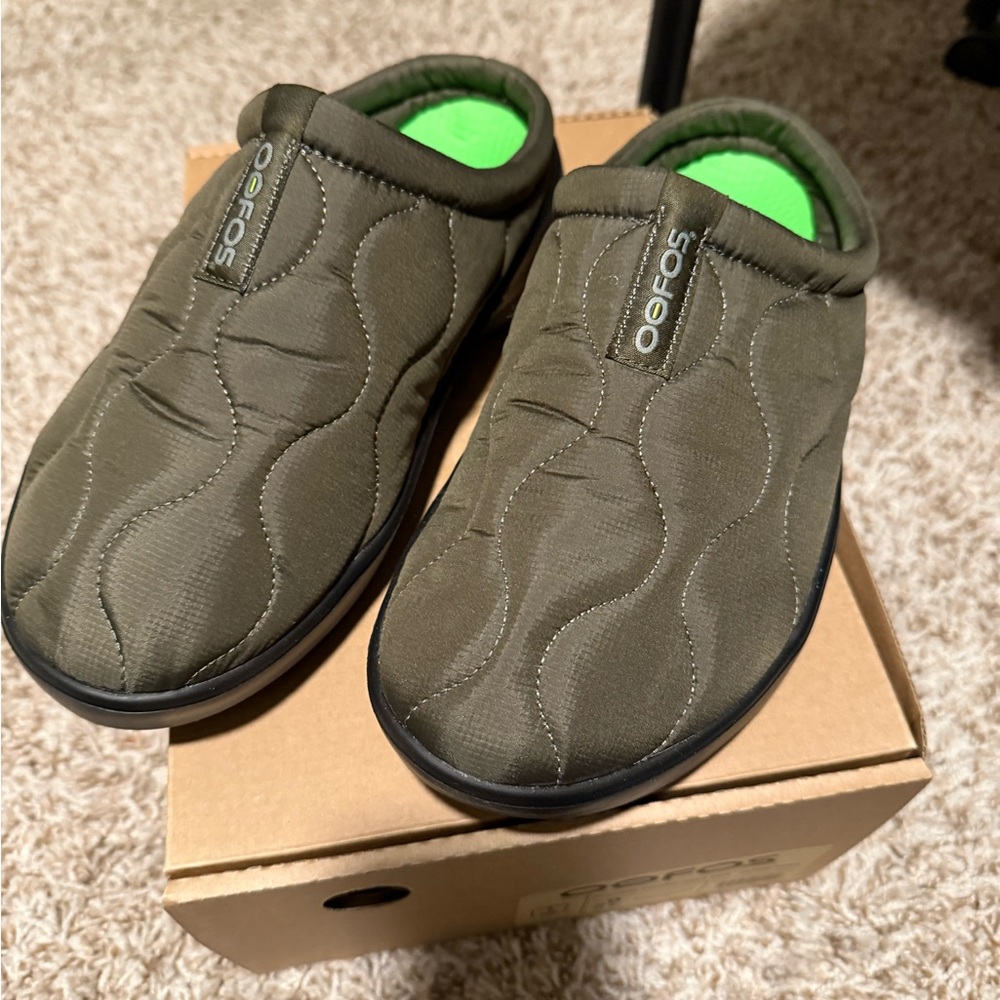 OOFOS Men's Oocoozie Thermo Mule Shoe - Alpine Moss size 9